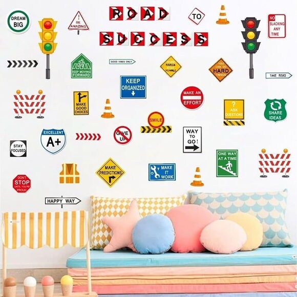 Road to Success Wall Decal Quote Traffic Sign Vinyl Wall Stickers - Picture 3 of 6